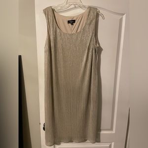 R&M Richards Gold Sleeveless Wedding Dress